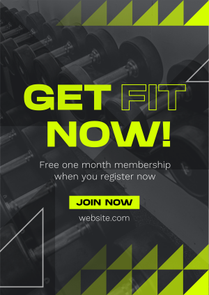 Edgy Fitness Gym Poster Image Preview