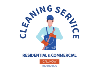 Janitorial Service Postcard Image Preview