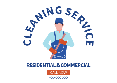Janitorial Service Postcard Image Preview