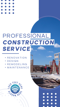 Modern Construction Service YouTube short Image Preview