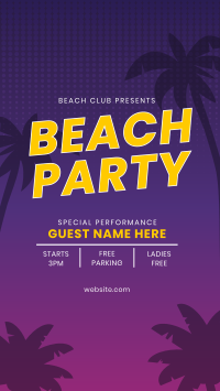 Beach Club Party Facebook Story Design