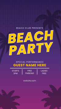 Beach Club Party Facebook Story Image Preview