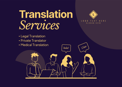 Translator Services Postcard Image Preview