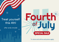 Fourth of July Promo Postcard Image Preview