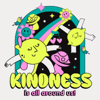 Cute Kindness Everywhere T-shirt Image Preview