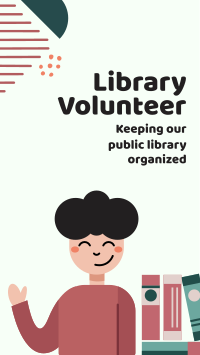 Public Library Volunteer Facebook story Image Preview