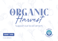 Organic Harvest Postcard Design