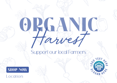Organic Harvest Postcard Image Preview