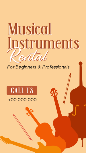Music Instrument Rental Instagram story Image Preview