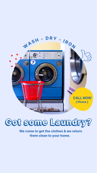 Doodle Laundry Facebook Story Design