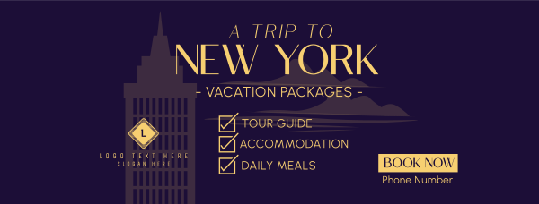 NY Travel Package Facebook Cover Design Image Preview