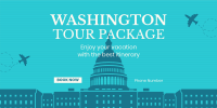 Washington Travel Package Twitter Post Design