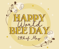 Happy World Bee Facebook Post Design
