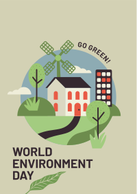 Green Home Environment Day  Flyer Design