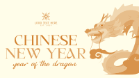 New Year Dragon Facebook Event Cover Design