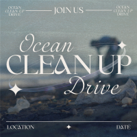 Y2K Ocean Clean Up Instagram Post Design