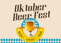 Diamond Oktober Fest Postcard Design