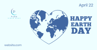 Heart-shaped Earth Facebook Ad Design