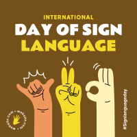 Sign Language Instagram Post Design
