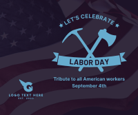 Labor Day Badge Facebook Post Design