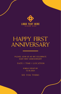 Anniversary Abstract Corners Invitation Image Preview