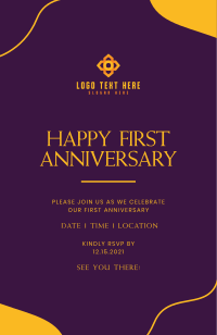 Anniversary Abstract Corners Invitation Preview