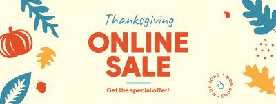 Thanksgiving Online Sale Facebook cover Image Preview