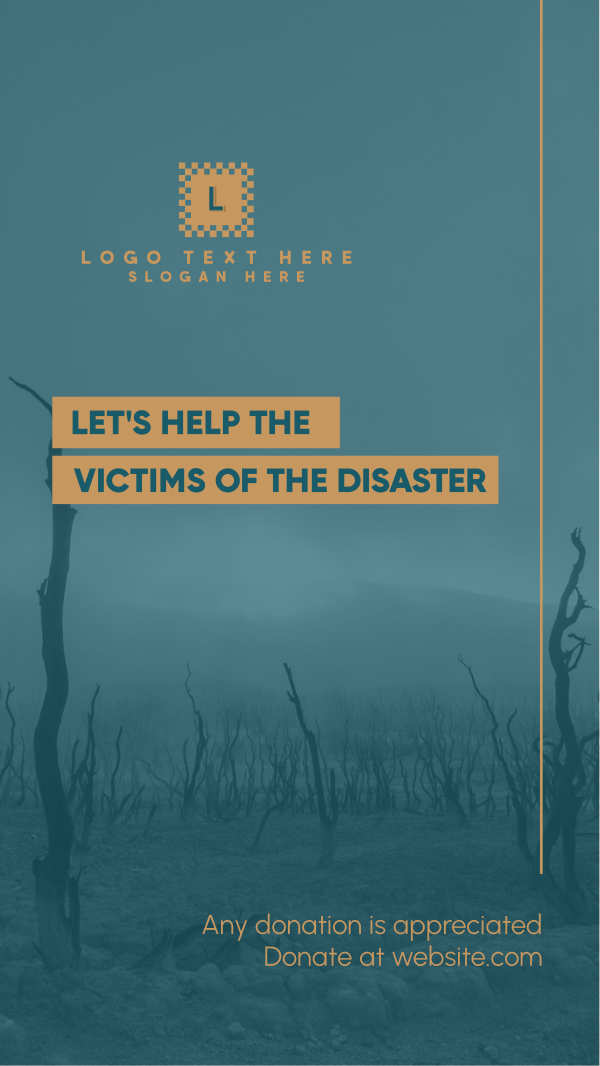 Help Disaster Victims Instagram Story Design Image Preview