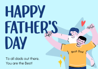 Jolly Father's Day  Postcard Image Preview