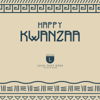 Kwanzaa Engraving Linkedin Post Design