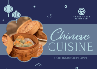 Oriental Cuisine Postcard Design