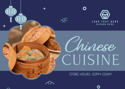 Oriental Cuisine Postcard Image Preview