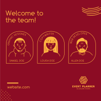 Welcome Team Instagram Post Design