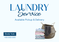 Laundry Delivery Services Postcard Design