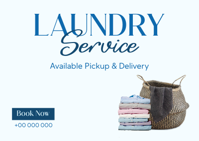 Laundry Delivery Services Postcard Image Preview