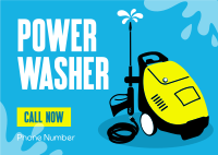 Power Washer Rental Postcard Image Preview