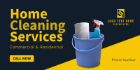 Cleaning Service Twitter Post Design