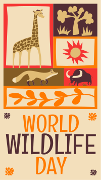 Paper Cutout World Wildlife Day Facebook Story Design