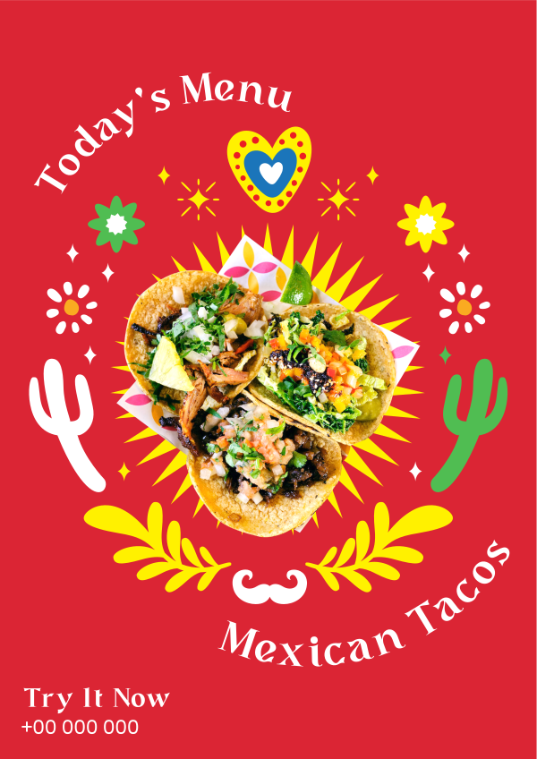 Mexican Taco Flyer Design Image Preview