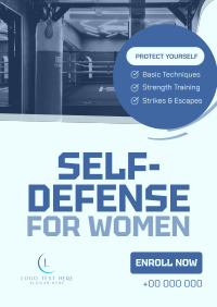 Women Self-defense Class Poster Design