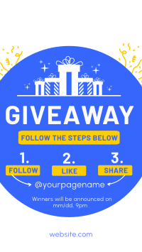 Simple Giveaway Facebook story Image Preview