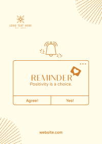 Choose Positive Notification Poster Design