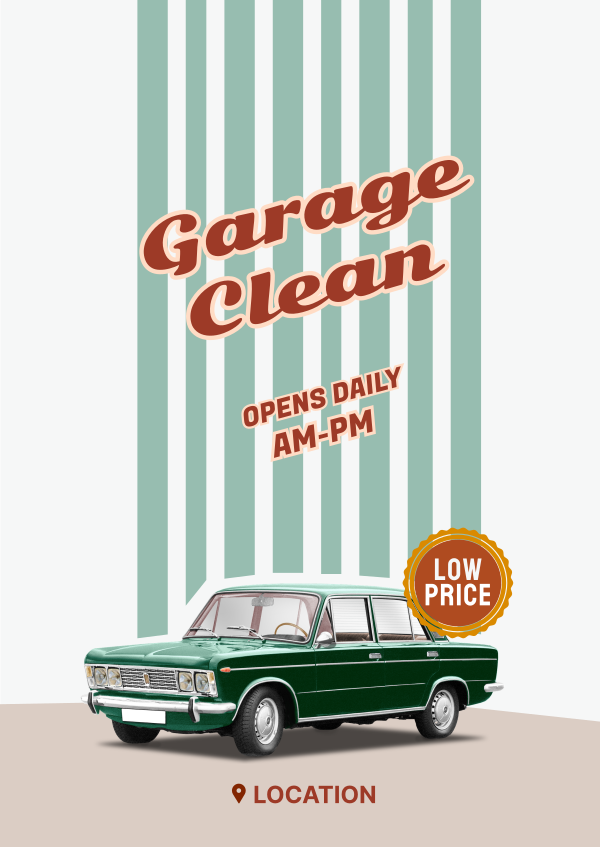 Garage Clean Poster Design Image Preview