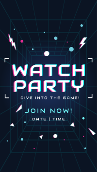 Futuristic Watch Party TikTok Video Preview