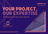 Construction Experts Postcard Design