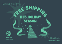 Enjoy New Year Shipping Postcard Design