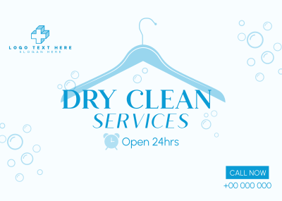 Dry Clean Service Postcard Image Preview