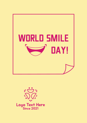 World Smile Day Sticky Note Poster Image Preview