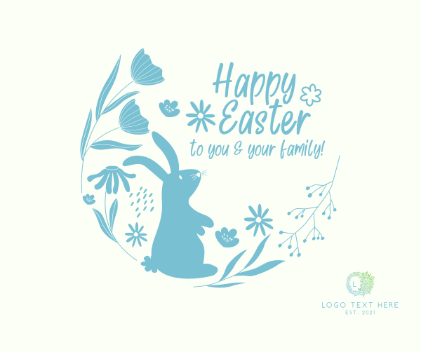 Easter Wreath Facebook Post Design Image Preview