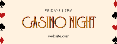 Casino Night Elegant Facebook cover Image Preview